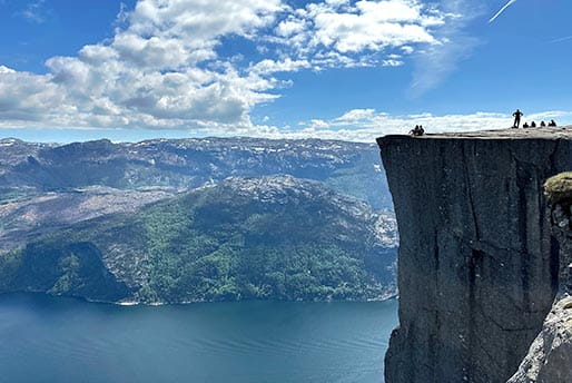 A view of Lysefjorden from Pulpit Rock in Norway